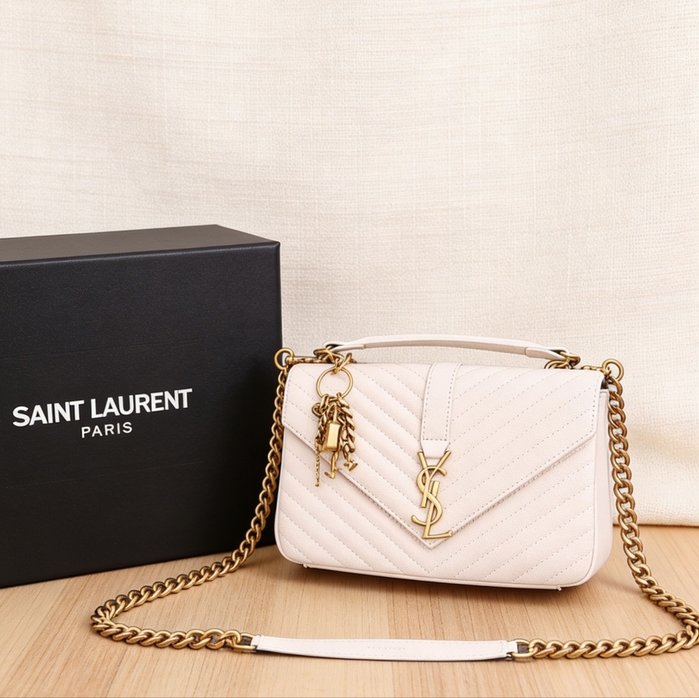 YSL Medium Bag inWhite